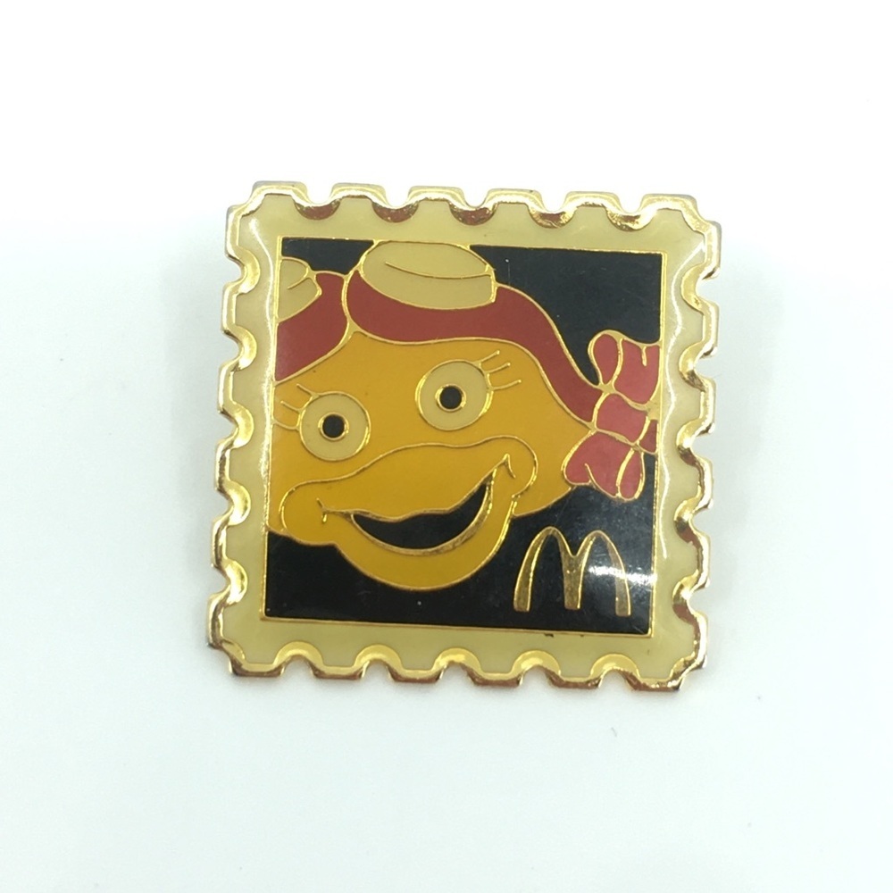 Vintage McDonald’s Crew Pin Birdie Enamel Stamp Hat Pin